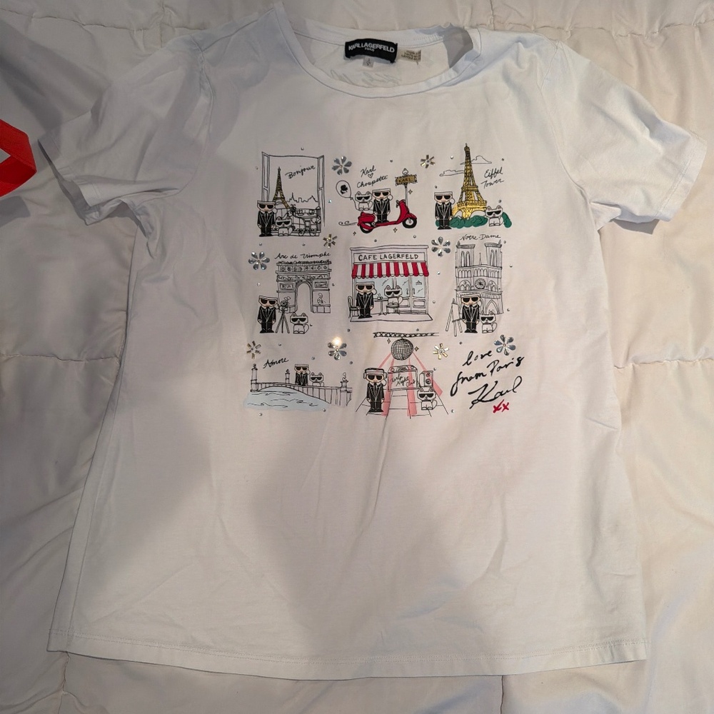 Karl Lagerfeld Christmas shirt sleeve shirt